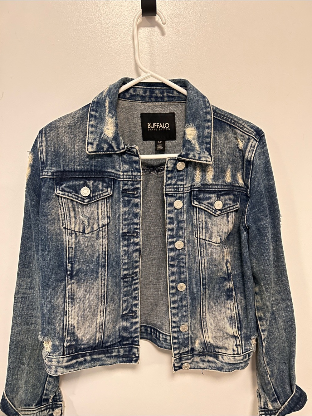 Buffalo David Bitton Light Blue Washed Denim Jacket